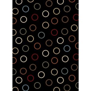 Concord Global Rugs-Soho-Circles Black , Black