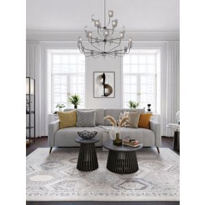 Couristan Rugs HAMADAN BALEARIC 61232012 SILVER/MULTI