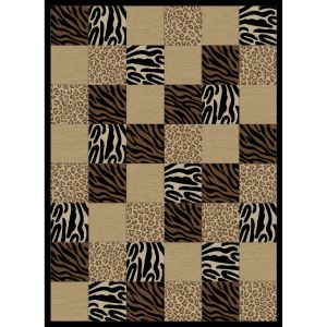 Concord Global Rugs-Soho-Animal Boxed Black ,  Boxed Black