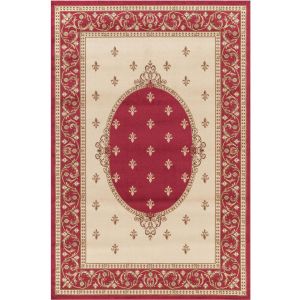 Concord Global Rugs-Jewel-F.Lys Medallion Ivory , Ivory