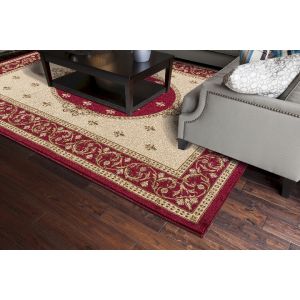 Concord Global Rugs-Jewel-F.Lys Medallion Ivory ,  Ivory