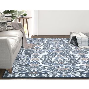 Couristan Rugs EVEREST BOHEMIA 63746636 DENIM/IVORY
