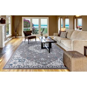 Concord Global Rugs-Madison-Royal Medallion Gray , Gray