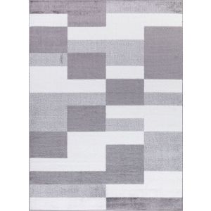 Concord Global Rugs-Madison-Squares Gray-Ivory , Gray-Ivory