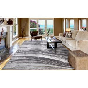 Concord Global Rugs-Jefferson Collection-Marble Stripes Gray , Gray