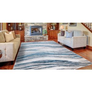 Concord Global Rugs-Jefferson Collection-Marble Stripes Blue , Blue