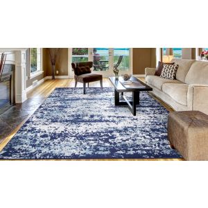 Concord Global Rugs-Jefferson Collection-Abstract Navy , Navy
