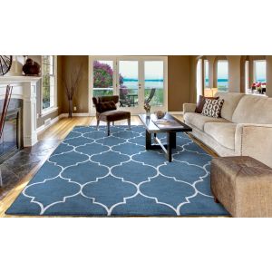 Concord Global Rugs-Jefferson Collection-Morocco Trellis Blue ,  Blue