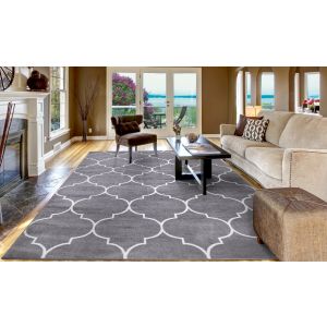 Concord Global Rugs-Jefferson Collection-Morocco Trellis Gray , Gray