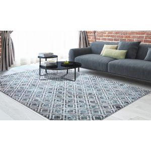 Concord Global Rugs-Vintage Collection-Diamonds Blue , Blue