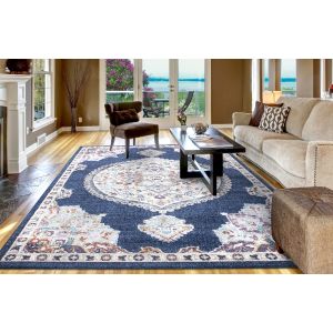 Concord Global Rugs-Vintage Collection-Vintage Ousshak Navy , Navy