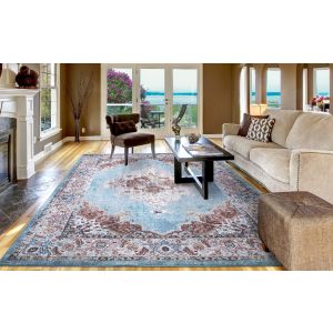Concord Global Rugs-Vintage Collection-Elegance Blue , Blue