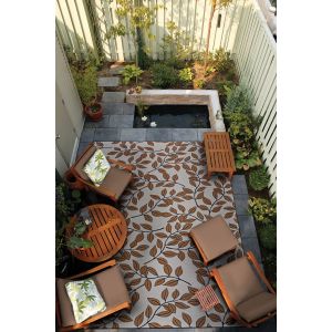 Couristan Rugs DOLCE SUMMER IVY 75121345 IVORY/TERRA-COTTA