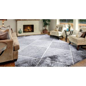 Concord Global Rugs-Brighton Collection-Matrix Gray , Gray