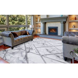 Concord Global Rugs-Brighton Collection-Bellucci Silver , Silver