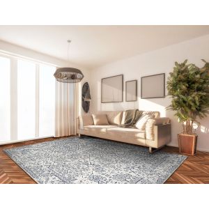 Couristan Rugs MARINA LILLIAN 89740567 OYSTER/SLATE BLUE
