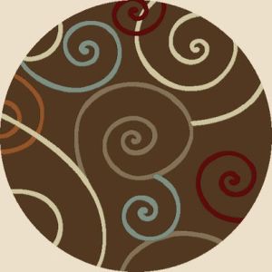 Concord Global Rugs-Chester-Scroll Brown , Brown