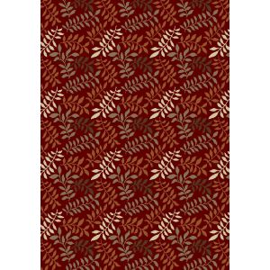 Concord Global Rugs-Chester-Leafs Red , Red