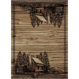 Mayberry Rugs American Destination AD5828 Rocky Bottom Brown
