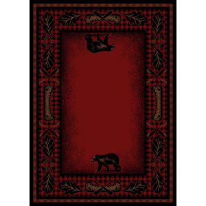 Mayberry Rugs American Destination AD6690 Woodlands Plaid Red