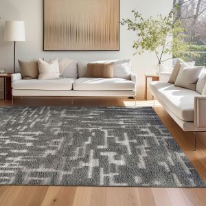 Tayse Rugs Artisan Shag Dominic ART1209 Gray