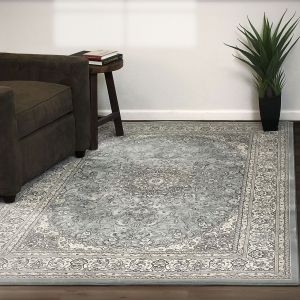 Dynamic Rugs ANCIENT GARDEN AN571194646 Steel Blue/Cream
