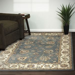 Dynamic Rugs ANCIENT GARDEN AN573655464 Light Blue/Ivory