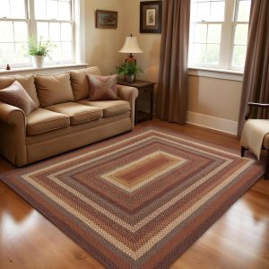 Homespice Rugs-Cotton Braided Rug-Biscotti-Brown