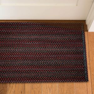 Homespice Rugs-Ultra Durable Braided Slims-Bistro-Black & Burgundy