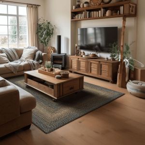 Homespice Rugs-Ultra Durable Braided Rug-Black Forest-Black