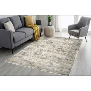Dynamic Rugs CASTILLA CC3534109 Cream/Silver