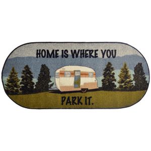 Mayberry Rugs Cozy Cabin CC10431 Home Is Where You Park It Brown