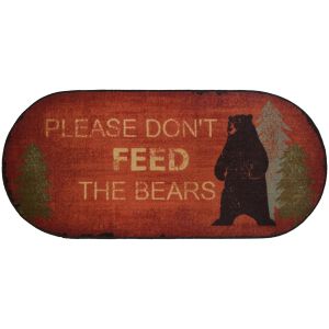 Mayberry Rugs Cozy Cabin CC10450 Please Don’t Feed the Bears Red