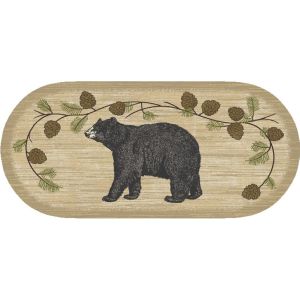Mayberry Rugs Cozy Cabin CC20762 Bear Sighting Beige