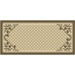 Mayberry Rugs Cozy Cabin CC20763 Pinecone Corner Beige