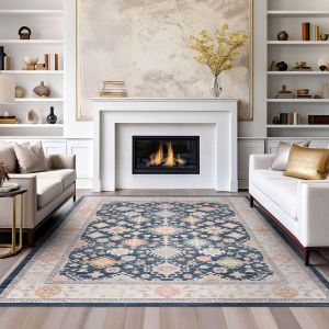 Tayse Rugs Crestwood Ellen CSW1107 Navy