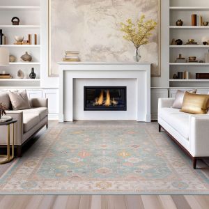 Tayse Rugs Crestwood Ellen CSW1177 Aqua