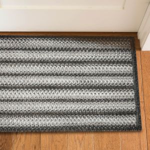 Homespice Rugs-Ultra Durable Braided Slims-Carbon-Grey