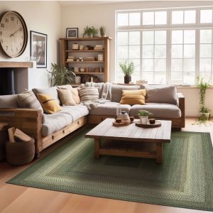 Homespice Rugs-Ultra Durable Braided Rug-Cedar Ridge-Green