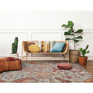 Couristan Rugs DESI MADURAI DES65005 TURQUOISE