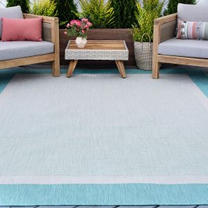 Tayse Rugs Eco Dania ECO1206 Aqua
