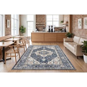 Dynamic Rugs ELISE EL6302510 Navy/Ivory 