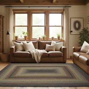 Homespice Rugs-Cotton Braided Rug-Enigma-Black