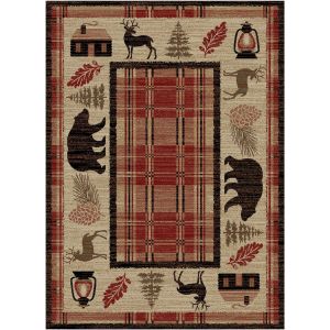 Mayberry Rugs Hearthside HS5760 Cabin Fever Red