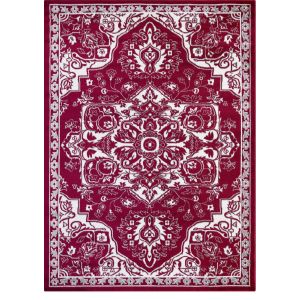 Concord Global Rugs-Jefferson Collection-Vintage Medallion Red , Red