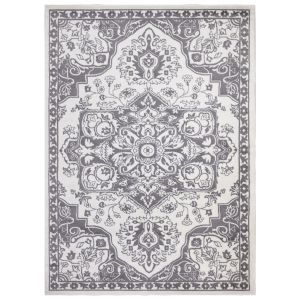 Concord Global Rugs-Jefferson Collection-Vintage Medallion Ivory , Ivory