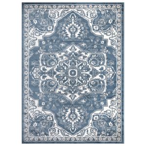 Concord Global Rugs-Jefferson Collection-Vintage Medallion Blue , Blue