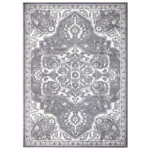 Concord Global Rugs-Jefferson Collection-Vintage Medallion Gray , Gray