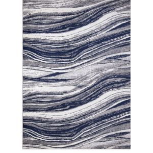 Concord Global Rugs-Jefferson Collection-Marble Stripes Navy , Navy