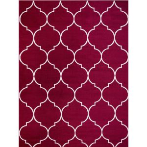Concord Global Rugs-Jefferson Collection-Morocco Trellis Red , Red